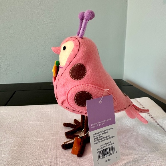 Featherly Friends Lady the Ladybug Fabric Bird - Picture 7 of 11